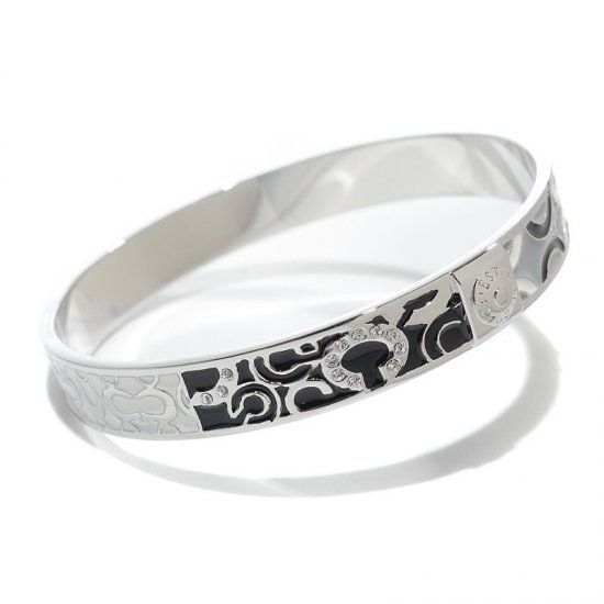 Coach Logo Signature Silver Bracelets CKV - Click Image to Close